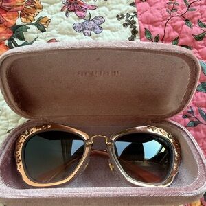 Embellished Rose Gold Miu Miu Sunglasses